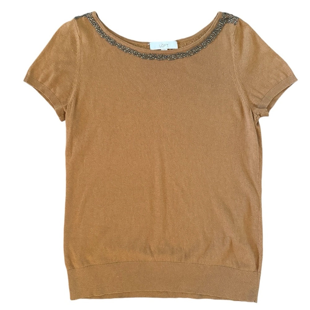 LOFT Ann Taylor Embellished Sweater Top